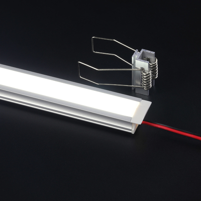 U forma el canal de aluminio de la luz de los muebles LED, perfil ahuecado de aluminio de plata del LED