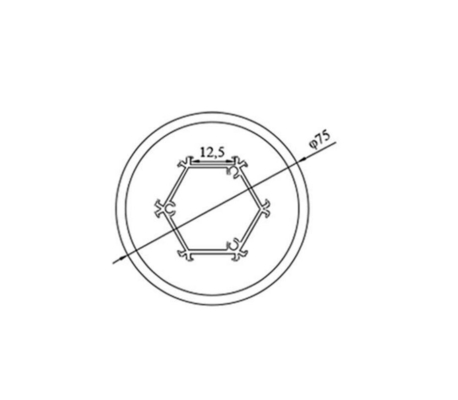 Tubo redondo LED de aluminio del ángulo de haz de 360 grados que enciende el perfil para la luz de la oficina