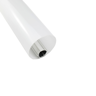 Tubo redondo LED de aluminio del ángulo de haz de 360 grados que enciende el perfil para la luz de la oficina