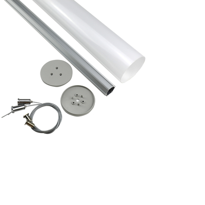 Tubo redondo LED de aluminio del ángulo de haz de 360 grados que enciende el perfil para la luz de la oficina