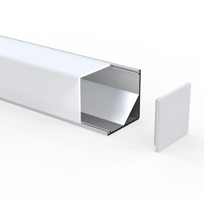 Canal de la esquina de la tira del OEM LED, canal de aluminio del grado de forma de V LED de la protuberancia 45