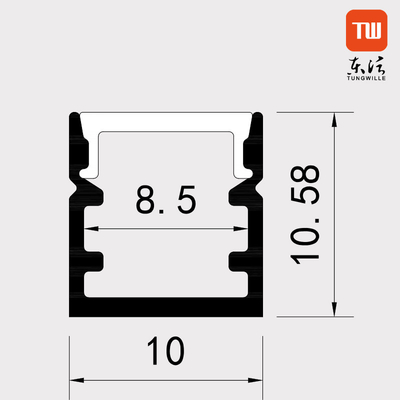 Difusor de aluminio de la luz de tira del LED, protuberancia superficial del soporte LED para el cine del gimnasio