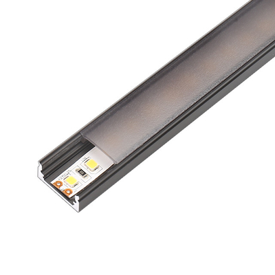 Material montado superficie negra de la aleación de aluminio del perfil del LED de la forma de U para la tira del LED