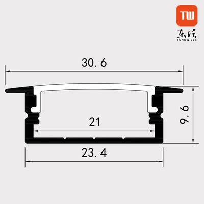 Iluminación de pared Tira de LED empotrada Perfil 1m 2m 3m Longitud para armarios vinotecas