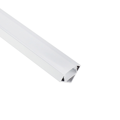 Canal LED de esquina lechosa, tira de LED de montaje en esquina de aluminio de 18 mm x 18 mm