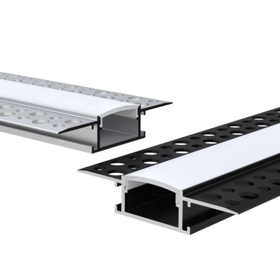 Enyese el canal de aluminio del negro LED del techo, material de la aleación 6063 del perfil del yeso