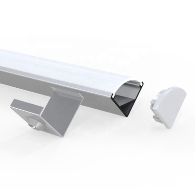Perfil negro de la esquina LED material de la aleación de aluminio de 16M M x de 16M M para la tira del LED