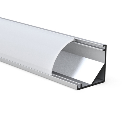 Perfil negro de la esquina LED material de la aleación de aluminio de 16M M x de 16M M para la tira del LED