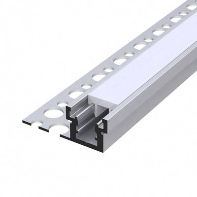color plata de aluminio del perfil del cartón yeso LED de 35m m con el difusor