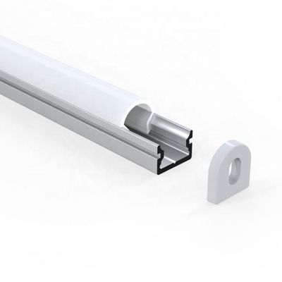 Material de aluminio de perfil LED montado en superficie de cubierta de PC Longitud de 1M 2M 3M