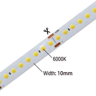 Blanco caliente impermeable de las luces de tira de la MAZORCA LED de DC24V Ip68 para la iluminación al aire libre