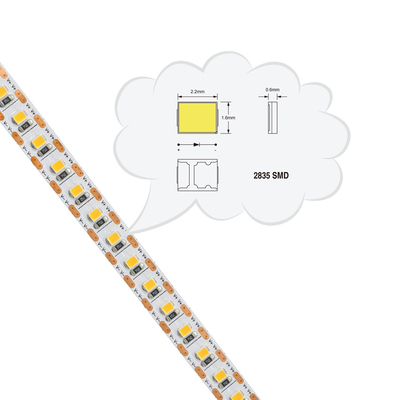 DC tiras 120leds de 5 voltios 2835 SMD LED para los hoteles Art Galleries