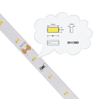 Tira blanca de SMD 3014 LED, luces de tira flexibles de IP20 SMD LED 120 LED/M