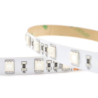 Sistema flexible RGB DC 24V 12V 60 LED de la luz de tira del LED 5050 para el edificio