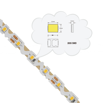 La luz de tira flexible de SMD2835 SMD S forma 3000K para los museos de los hoteles