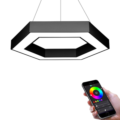Luces lineares galvanizadas negras del LED, luz magnética ahuecada de aluminio de la pista del LED