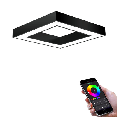 Las luces lineares de la suspensión LED, pie LED del cuadrado 4 suspendieron el accesorio linear