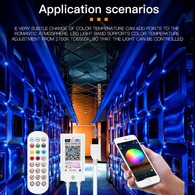 Luces de tira de IP65 Wifi Smart LED 5 metros 10 metros longitud de 15 metros