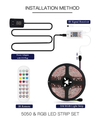 Luces de tira de IP65 Wifi Smart LED 5 metros 10 metros longitud de 15 metros