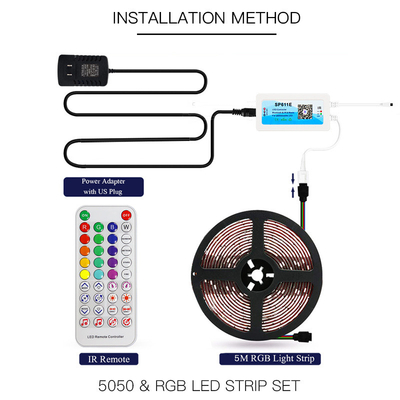 5050 luces de tira del RGB Smart LED 10 metros de Bluetooth APP de OEM del control