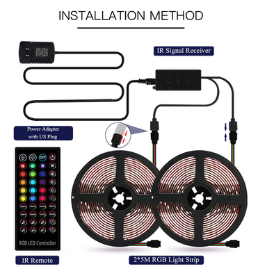 Tira teledirigida 5050 10m de 12V RGB LED para la decoración casera