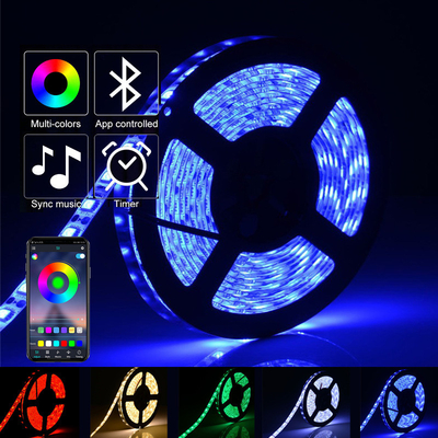 luces de tira del metro LED de 12V 5050 RGB 10 con el mando temporizado remoto IP20