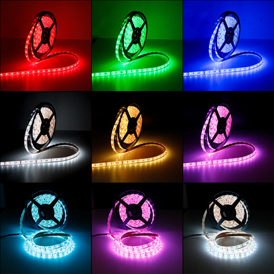 luces de tira del metro LED de 12V 5050 RGB 10 con el mando temporizado remoto IP20