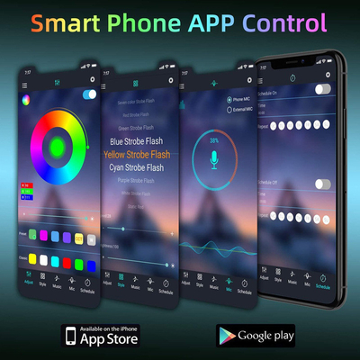 Luz de tira flexible de 12V los 5m 5050 RGB LED con el control de Wifi APP