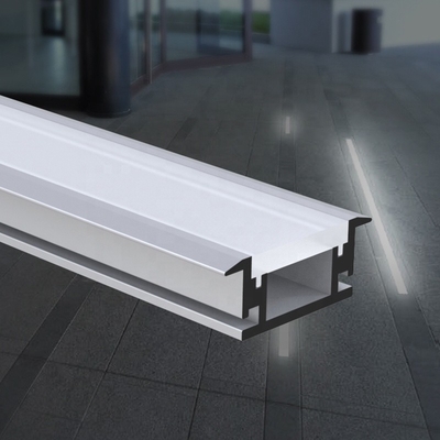 U forma la pintura anodizada canal ahuecada de los perfiles del LED para la iluminación del piso