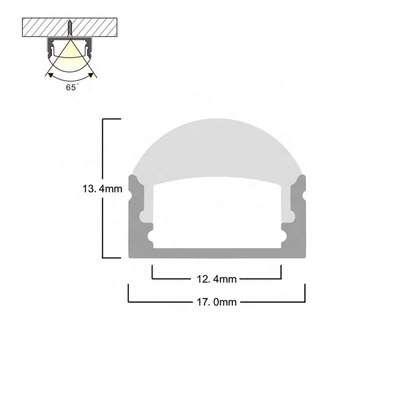Perfil de aluminio montado extruido de los LED, perfil flexible de la escalera con el OEM del LED