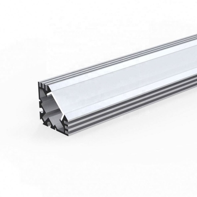 Material de aluminio negro blanco de plata ahuecado anodizado del perfil de la esquina LED