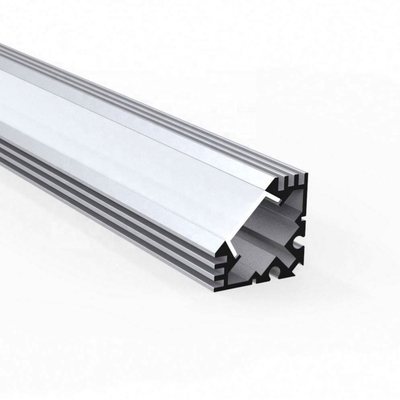 Material de aluminio negro blanco de plata ahuecado anodizado del perfil de la esquina LED