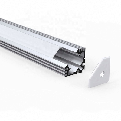 Material de aluminio negro blanco de plata ahuecado anodizado del perfil de la esquina LED