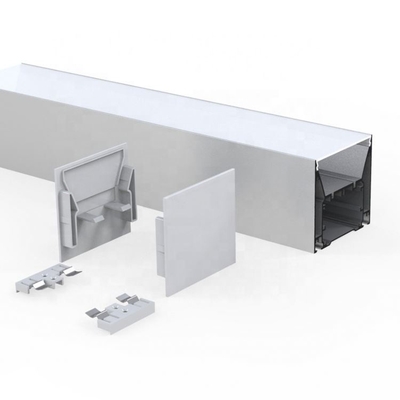 Perfil de aluminio blanco de plata 80m m x 76m m de las luces de tira del LED para el guardarropa