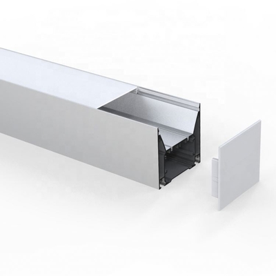 Perfil de aluminio blanco de plata 80m m x 76m m de las luces de tira del LED para el guardarropa