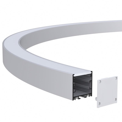 Perfil circular de aluminio anodizado del LED, perfil linear de 35×35m m LED